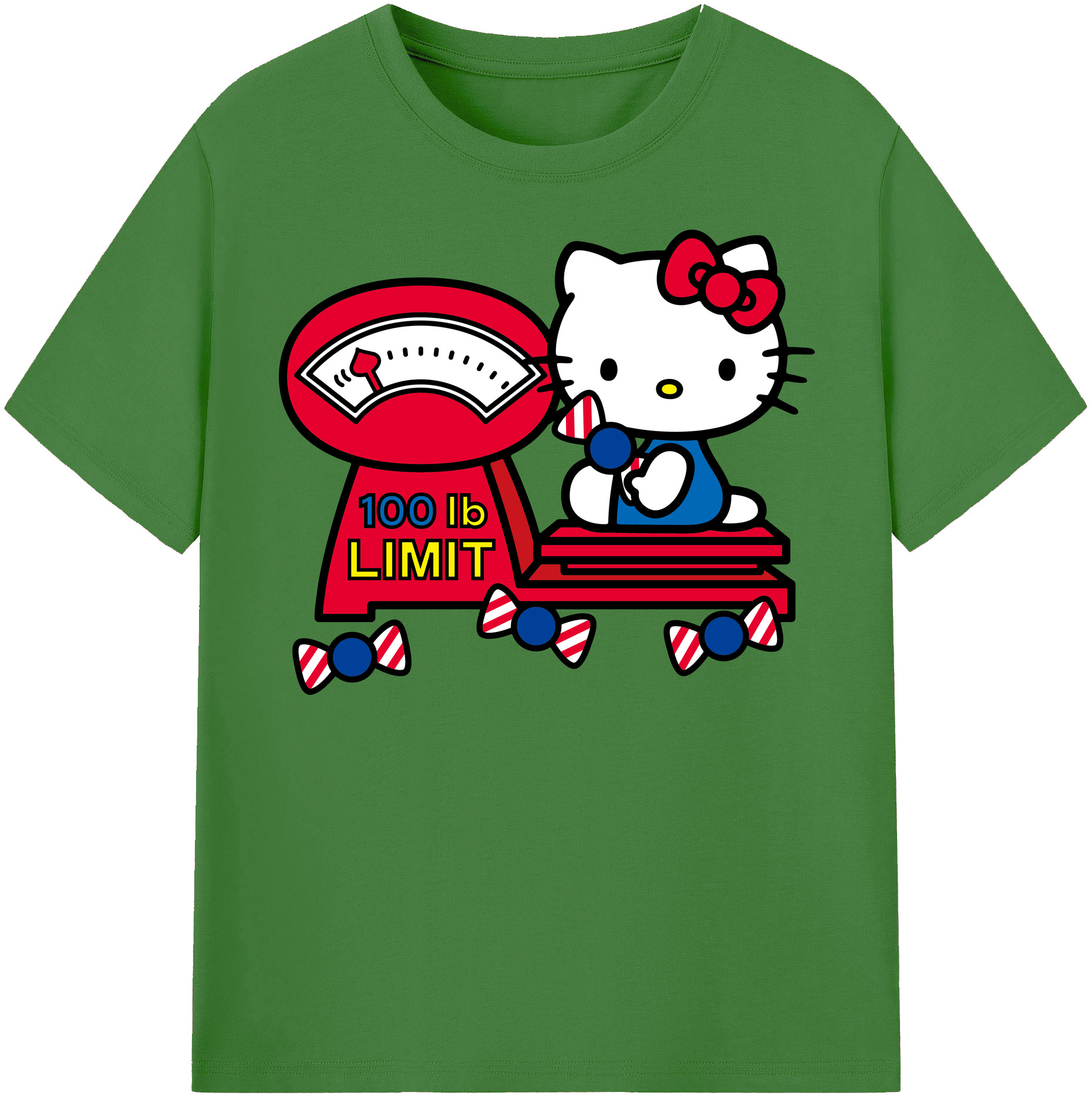 （画像用） Hello Kitty ハローキティ レディースカジュアルプリントTシャツ（綿100％）